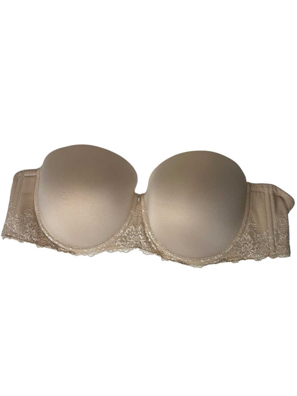 Torrid Strapless Nude Lace-Trim Bra 46D